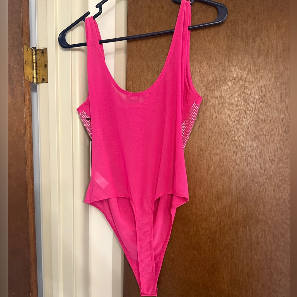 Pink Rhinestone Bodysuit - Picture 2 of 2